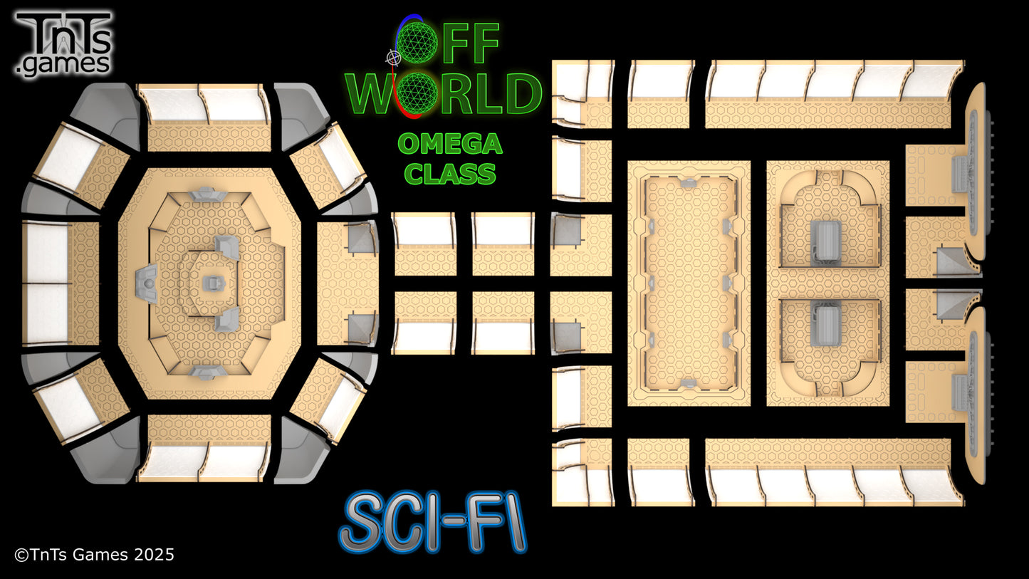 Omega Cruiser Starship - Sci-Fi
