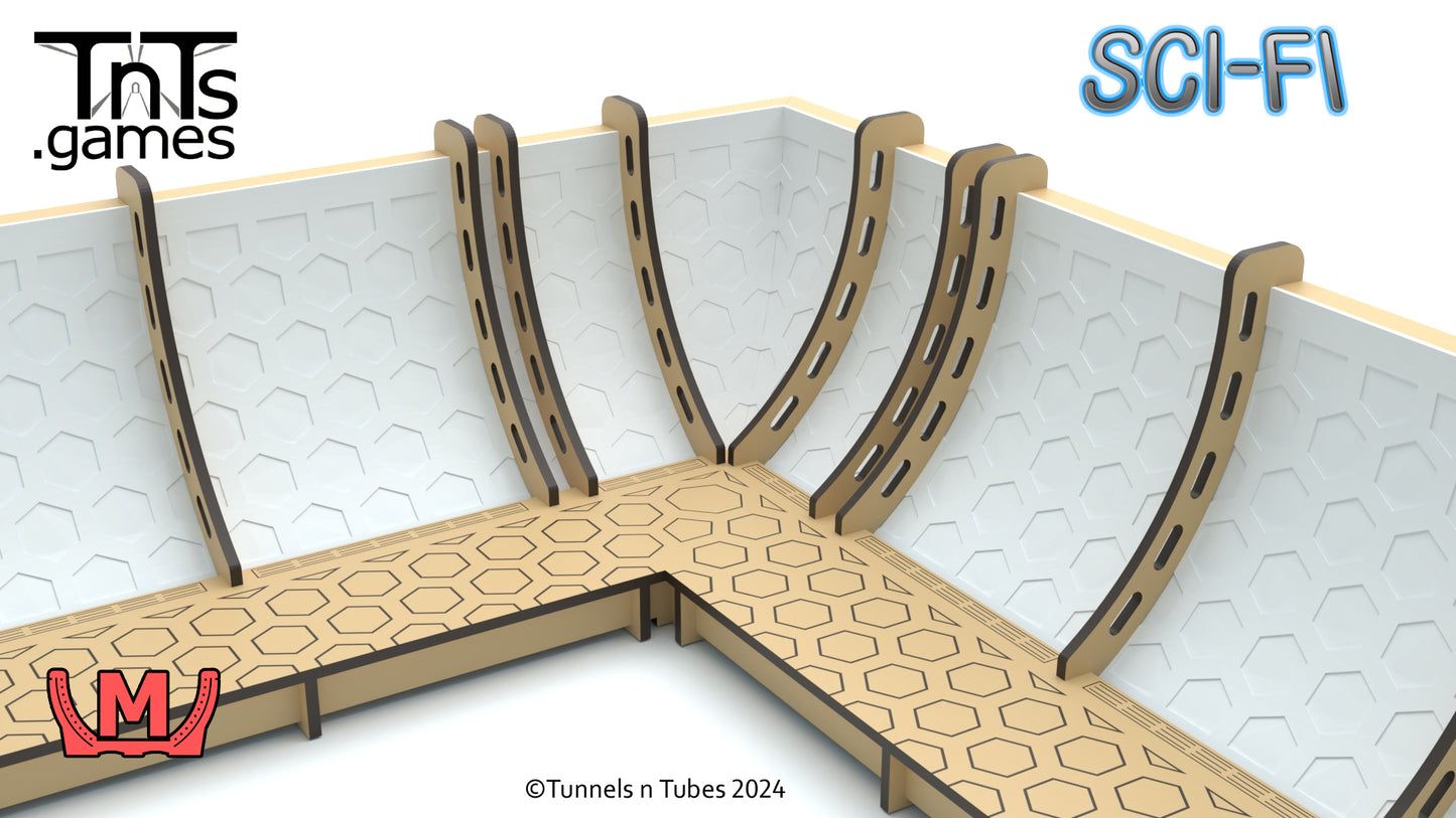 Sci-Fi Medium Curved Tunnel Corners